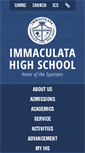 Mobile Screenshot of immaculatahighschool.org