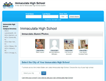 Tablet Screenshot of immaculatahighschool.net